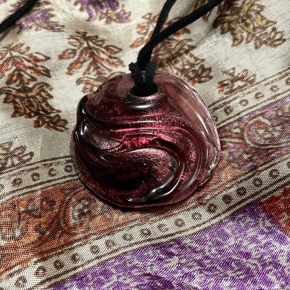 Murano Glass Pendant Necklace - Picture 1 of 4